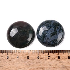 天然石モスアゲート瑪瑙カボション  フラットラウンド  27~28x6~8mm&nbsp;G-B085-02A-02