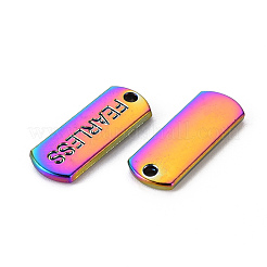 合金ペンダント  カドミウムフリー＆ニッケルフリー＆鉛フリー  大胆不敵な楕円形  虹色  21x8x2mm  穴：1.2mm&nbsp;PALLOY-S180-125-NR