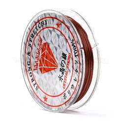 強い伸縮性のあるビーディング弾性糸  フラット弾性クリスタルストリング  ブラウン  0.8mm  約10.93ヤード（10m）/ロール&nbsp;EW-N002-33
