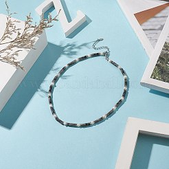 天然ラルビカイト & パール & クリスタル ラインストーン ビーズ ネックレス (女性用)  16.89インチ（42.9cm）&nbsp;NJEW-JN04209-05