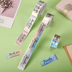 3roll3スタイルのホットスタンピング粘着紙ギフトタグyoustickers  単語のある長方形ご注文ありがとうございます  パーティープレゼント用装飾  カラフル  2.9x6x0.01cm  1style /ロール&nbsp;DIY-SZ0007-41