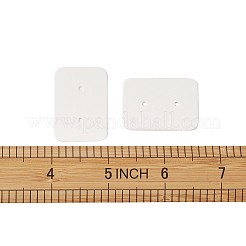 ペーパー ジュエリー イヤリング ディスプレイ カード  長方形  ホワイト  35x25x0.5mm&nbsp;CDIS-TAC0001-02C