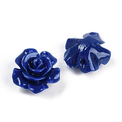 合成サンゴ刻まれたビーズ  染め  花  ダークブルー  12x7mm  穴：1.3mm&nbsp;CORA-M001-06G