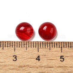 ナチュラルバンデッドキャノピー  染めて加熱したもの  フラットラウンド  暗赤色  8x3~4.5mm&nbsp;G-E492-H-31