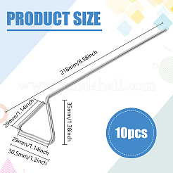 セル用304ステンレス鋼スプレッダーバー  ラボ用品  三角形  ステンレス鋼色  218x30.5x35mm  内径：29x29mm&nbsp;STAS-WH0044-32P