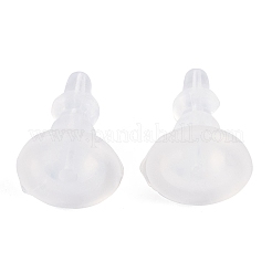 シリコン製ピアスキャッチ  ピアスバックキャッチ  透明  11.5x8.5mm  穴：0.5mm&nbsp;SIL-L004-05