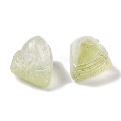 ペイントガラスビーズを焼く  三角ちまき  ダークシーグリーン  15.5~16x15x14mm  穴：1.2mm&nbsp;GLAA-S202-15G