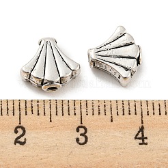 チベット風合金ビーズ  鉛フリー＆カドミウムフリー  ファン  アンティークシルバー  9x10x4mm  穴：1.6mm  約961個/1000g&nbsp;PALLOY-F307-10AS