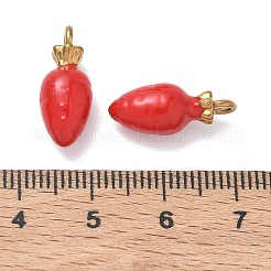 304ステンレススチールエナメルペンダント  にんじんチャーム  イオンプレーティング（ip）  18KGP本金メッキ  18x7mm  穴：2mm&nbsp;STAS-K330-09G