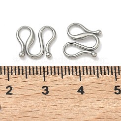 304ステンレススチールフック留め具  メートルの留め金  ステンレス鋼色  10x11.5x1mm  穴：3mm&nbsp;STAS-Z179-04P