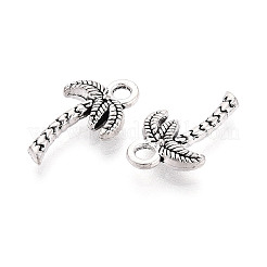 合金のチベット風チャーム  ココナッツツリーチャーム  アンティークシルバー  17.5x10.5x2.8mm  穴：2mm  約1428個/1000g&nbsp;PALLOY-T093-27AS