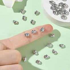 シェグレイスの真鍮ビーズ  カドミウムフリー＆ニッケルフリー＆鉛フリー  ナゲット  プラチナ  7x6x4.5mm  穴：1mm&nbsp;XGRQ1A955-323P