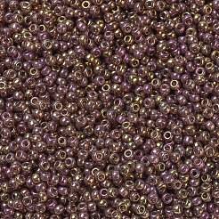 MIYUKIラウンドロカイユビーズ  日本製シードビーズ  11/0  （rr301)ダークトパーズレインボーゴールド光沢  2x1.3mm  穴：0.8mm  約5500個/50g&nbsp;SEED-X0054-RR0301