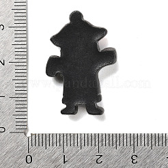 ハロウィーン 不透明樹脂 デコデン カボション  ゾンビ  ブラック  29.5x20.5x7.5mm&nbsp;RESI-S393-01B