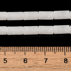天然石ホワイトジェイドビーズ連売り  コラム  8x4mm  穴：0.7mm  約48個/連  15.35~15.43''（39~39.2センチメートル）&nbsp;G-B091-A18-01