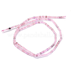 天然混合クォーツビーズ連売り  多面カット  ロンデル  2~2.5x2mm  穴：0.5mm  約223~226個/連  14.96~15.16インチ（38~38.5cm）&nbsp;G-G106-A27-01