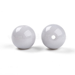 不透明なソリッドカラーのガラスビーズ  ラウンド  ゲインボロ  10~10.5mm  穴：1.2~1.4mm&nbsp;X1-GLAA-N007-10mm-A08