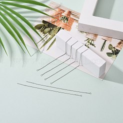 変色防止ロジウムメッキスターリングシルバースタッドピアス金具  アメリカンピアス  ベネチアンチェーン  プラチナ  100x0.65mm  穴：1~2mm&nbsp;X-STER-E051-C-01P