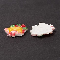 クリスマスをテーマにした不透明樹脂カボション  クリスマス鐘  きいろ  20x18x4mm&nbsp;CRES-P022-12