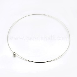 真鍮製ネックレス作り  硬いネックレス  ミックスカラー  140mm&nbsp;BJEW-F132-01