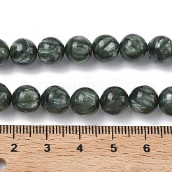 天然セラフィナイトビーズ連売り  ラウンド  8.5~9.5mm  穴：0.8~1mm  約45~46個/連  15.55''（39.5センチメートル）&nbsp;G-C270-O01-07