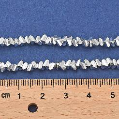 電気メッキガラスビーズセット  三角形  銀  4~4.5x4~4.5x3~3.5mm  穴：0.8mm  約113~126個/連  11.02~14.57インチ（28~37cm）&nbsp;LS-EGLA-D030-16A-06