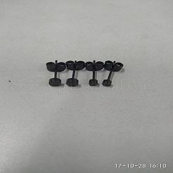 ステンレス鋼の耳のスタッド  フラットラウンド  ガンメタ色  14x7mm&nbsp;STAS-WH0004-7mm-01