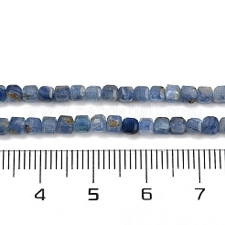 天然石カヤナイトビーズ連売り  グレードA  ファセットテーブルカットキューブ  3x3~3.5x3.5mm  穴：0.7mm  約123個/連  14.53''（36.9センチメートル）&nbsp;G-B088-E24-03A