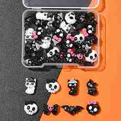 ハロウィン不透明樹脂カボション42個、7スタイル  ミックスカラー  混合図形  15x9x4.5mm&nbsp;CRES-FS0001-31