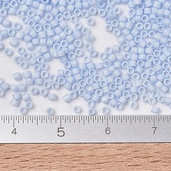MIYUKIデリカビーズ  シリンダー  日本製シードビーズ  11/0  （db1527)マット不透明ライトスカイブルーab  1.3x1.6mm  穴：0.8mm  約2000PCS /ボトル  10 G /ボトル&nbsp;SEED-JP0008-DB1527