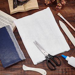 製本キット  コットンメッシュ生地を含む  DIY工芸品  プラスチック製のレターオープナーナイフツールとクリーニングブラシ付き  ホワイト  3000x400x0.4mm  2pc&nbsp;AJEW-PH0011-94A