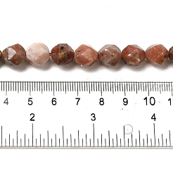 天然梅の花ジャスパー ビーズ 連売り  スターカットラウンドビーズ  多面カット  9~10x10mm  穴：1mm  約39個/連  15.16''~15.39''（38.5~39.1センチメートル）&nbsp;G-K382-B04-03