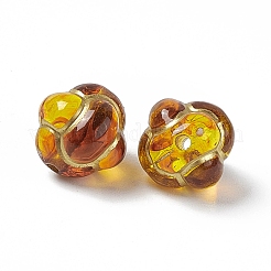 アクリルビーズ  ゴールドライン入り  結び目  ペルー  12x12x12mm  穴：1.6mm  770個/ 500g&nbsp;OACR-H019-05