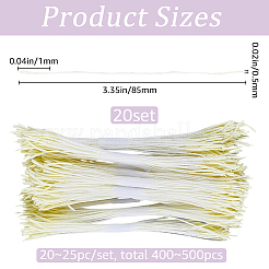 ヘアピンアクセサリー用の石膏人工花芯付きロープ  レモンシフォン  85x0.5mm  約: 20~25個/セット&nbsp;DIY-WH20010-10B