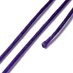 ポリエステル糸45m  サテンラテイルコード  DIY中国結び作り用  インディゴ  1.5mm  約49.21ヤード（45m）/ pc&nbsp;OCOR-Z004-01T