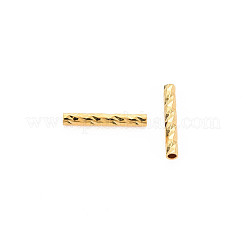 ラックメッキ真鍮製ビーズ  ニッケルフリー  チューブ  18KGP本金メッキ  10x1.5mm  穴：1mm&nbsp;KK-N233-205