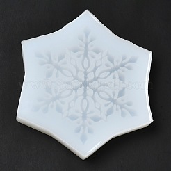 DIY スノーフレーク食品グレードのシリコーン型  フォンダン型  レジン型  チョコレート用  キャンディ  UVレジンとエポキシレジンのクラフト作り  クリスマステーマ  ホワイト  130x113x13mm  内径：107x78.5mm&nbsp;DIY-I103-02