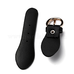 黒puレザーバックル  タブの閉鎖  マントクラスプファスナー  合金ローラーバックル付き  ライトゴールド  110~142mm&nbsp;FIND-WH0111-285KCG