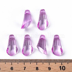 透明なアクリルパーツ  トーチの形  スミレ  17x9x9mm  穴：1.8mm  約970個/500g&nbsp;MACR-S373-111-B02