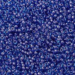 MIYUKIラウンドロカイユビーズ  日本製シードビーズ  （rr2270)ファンシーライニングアクアピンク  8/0  3mm  穴：1mm  約422~455PCS /ボトル  10 G /ボトル&nbsp;SEED-JP0009-RR2270