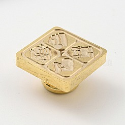 クリスマステーマのワックスシーリング真鍮スタンプヘッド  ワックスシーリングスタンプ用  ゴールドカラー  服  25x25x14.5mm  内径：7mm&nbsp;TOOL-R125-04D