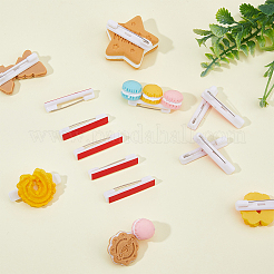 プラスチックブローチの発見  バックバーピン  ホワイト  7x36x6.5mm&nbsp;DIY-WH0430-669C-01