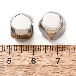 304ステンレススチールビーズ  多面体  ステンレス鋼色  11.5x9.5x12.5mm  穴：1.4mm&nbsp;SA-CBAE384-04P