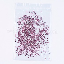 ガラスラインストーンフラットバックカボション  バックメッキ  多面カット  半円  フクシア  ss4  1.5~1.6x1mm  約1440個/袋&nbsp;RGLA-S002-04SS-26