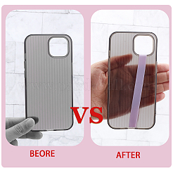 シリコン製携帯電話ケース リストストラップ 6個 6色  プラチナ  ミックスカラー  225x12x1mm  1pc /カラー&nbsp;AJEW-DR0002-51