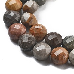 天然石オーシャンジャスパービーズ連売り  ファセットコインビーズ  フラットラウンド  6~7.5x4~5.5mm  穴：0.8~1mm  約56~70個/連  15.31~16.10インチ（38.9~40.9cm）&nbsp;G-C179-A09-02