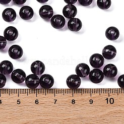 透明な色のガラスシードビーズ  ラウンド  インディゴ  8x7.5mm  穴：1.6mm  約681個/ポンド&nbsp;SEED-Z004-T8MM-04