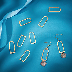 真鍮製ペンダント50個  中空  アーチチャーム  生（メッキなし）  30x13x1mm  穴：1.2mm&nbsp;KK-BC0011-70