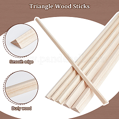 5スタイルの三角形の木製スティック26個  モデリング DIY 趣味 工芸品 木工用  バリーウッド  29x0.9~2x0.4~1cm&nbsp;DIY-OC0010-14