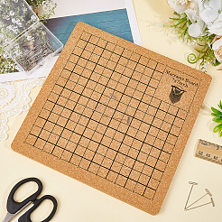 四角いコルク綿ロープ編みボード  かぎ針編みのバスケットベース  ペルー  205x205x10mm&nbsp;AJEW-WH20017-87A